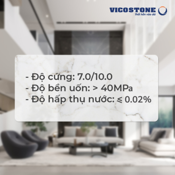 Đá nhân tạo gốc thạch anh VICOSTONE sở hữu nhiều ưu điểm nổi bật nên là lựa chọn tối ưu để ốp lát cầu thang nhà dân