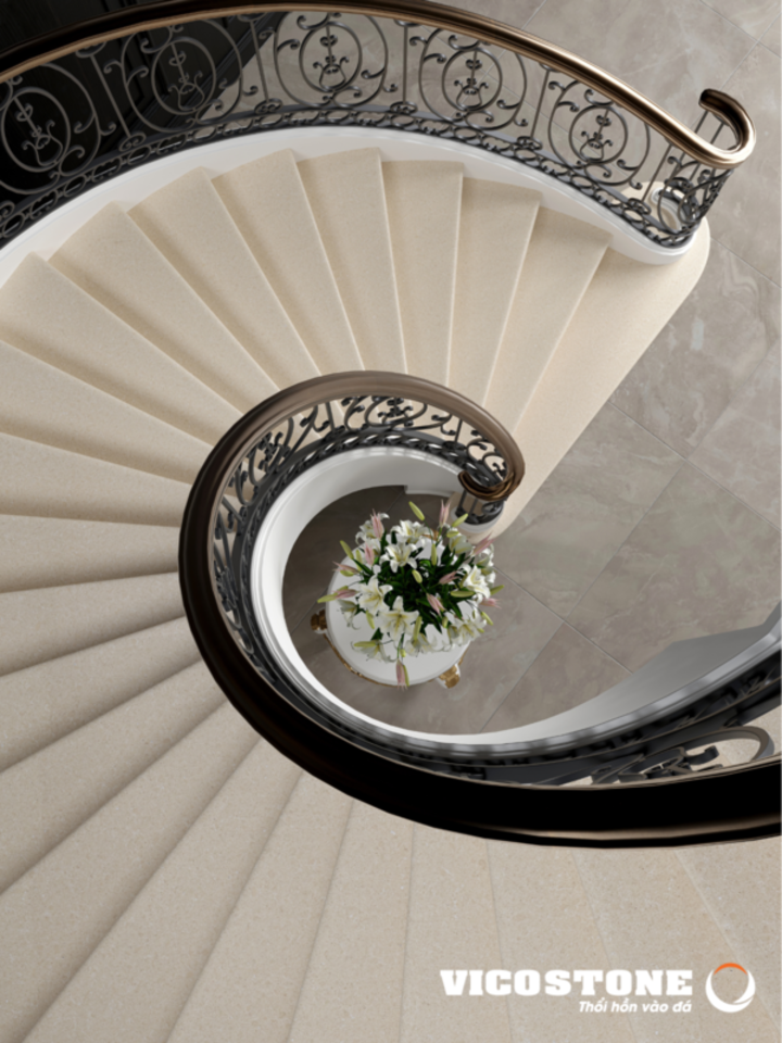 Mẫu đá VICOSTONE Classic Path nằm trong bộ sưu tập đá cầu thang VICOSTONE Staircase Series 