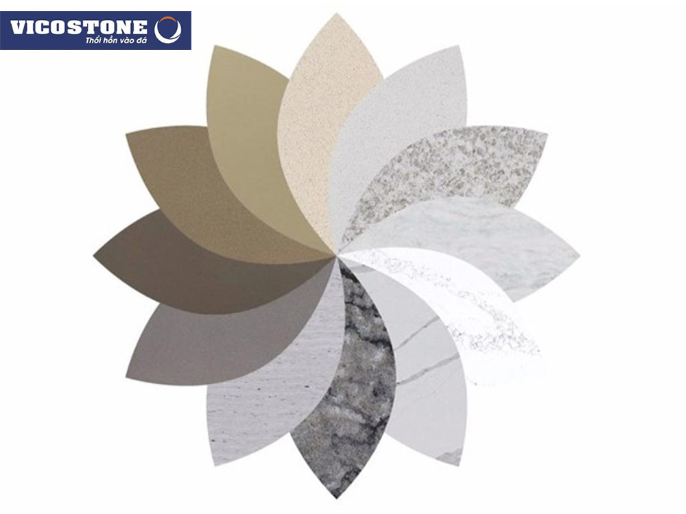 Đá nhân tạo gốc thạch anh VICOSTONE đa dạng màu sắc, mẫu mã
