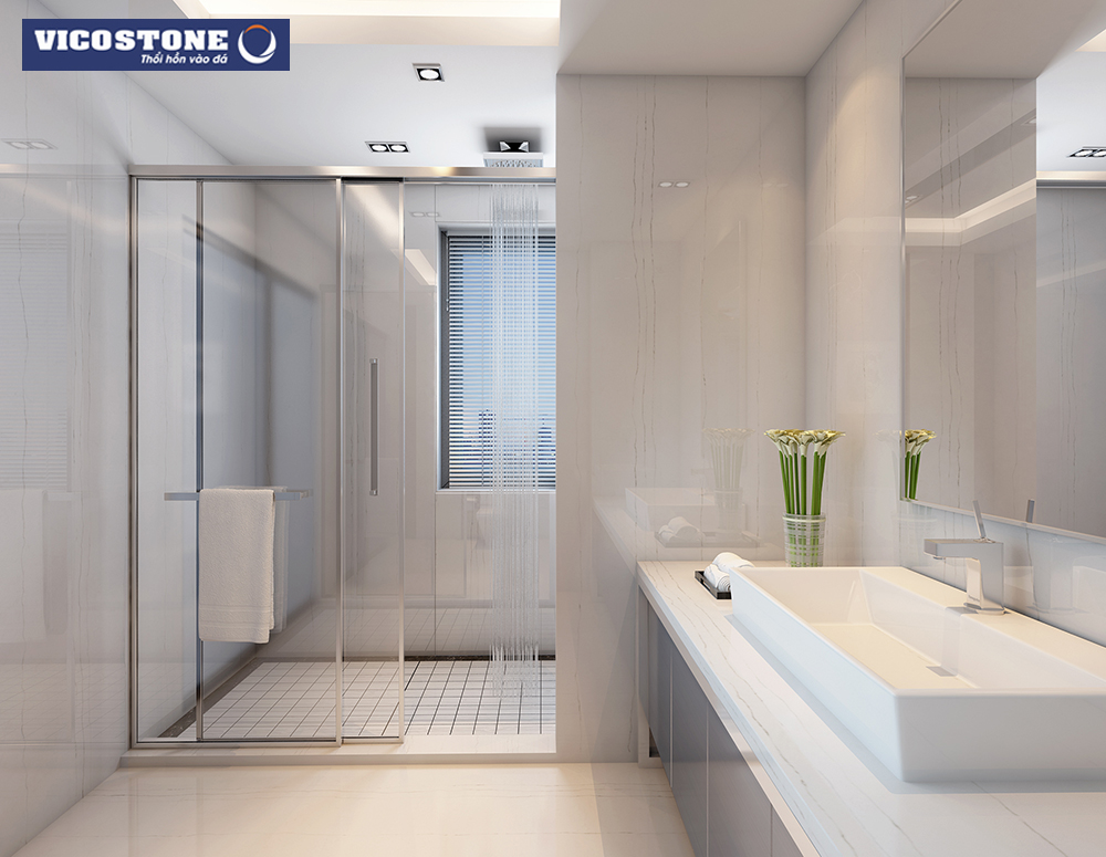 Đá nhân tạo gốc thạch anh VICOSTONE White Macaubas BQ8669