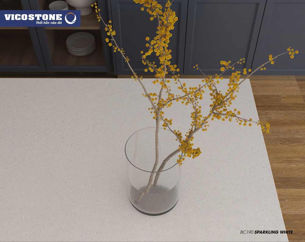 Mẫu đá VICOSTONE SPARKING WHITE BS190